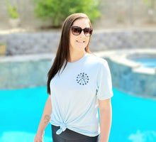Load image into Gallery viewer, Heather Ice Blue Tee (1st Thirteen Logo Only)
